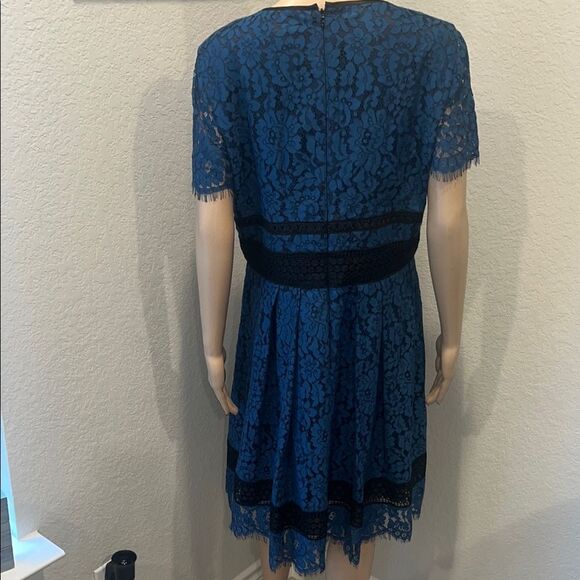 Eliza J-Elegant Blue Lace Dress with pockets - Picture 5 of 7